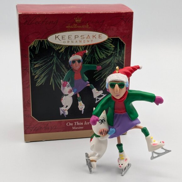 Hallmark Keepsake Maxine On Thin Ice 1999, Vintage Christmas Ornament - Picture 2 of 10